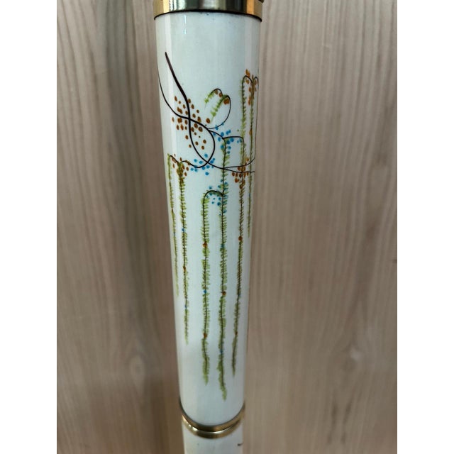 Metal Brass & Porcelain Floor Lamp For Sale - Image 7 of 10