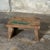 Small Occasional Stool in Upcycled Teak with Traces of Green Chrome on the Top, 1990s For Sale - Image 8 of 11