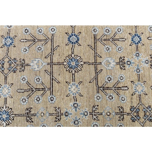Early 21st Century Contemporary Floral Samarkand Warm Tan Carpet "Arbora" by Doris Leslie Blau For Sale - Image 5 of 7