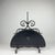 Hand Forged Iron Newspaper & Magazine Rack (54cm) Antique Gold Scroll Design with Arched Handle For Sale - Image 9 of 10