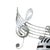 Large Cut Steel Abstract Microphone & Music Note Wall Sculpture by Artisan House For Sale - Image 4 of 6
