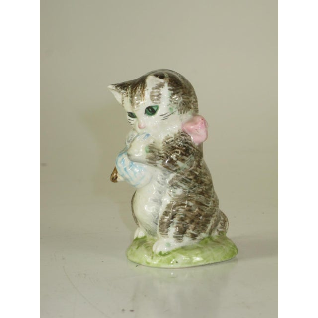 Figurative Late 20th Century Beatrix Potter, Tom Kitten & Miss Moppet, Porcelain Figurine, Beswick, England. For Sale - Image 3 of 12