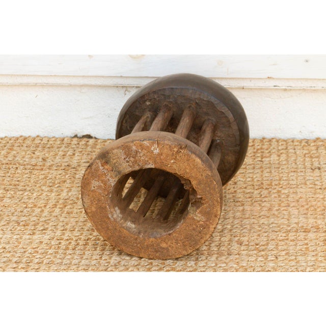 Antique Ethiopian Harari Round Stool For Sale In Los Angeles - Image 6 of 7