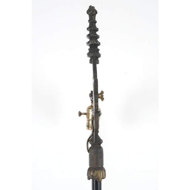 Mid 20th Century Restored Victorian Bridge Floor Lamp For Sale - Image 11 of 12