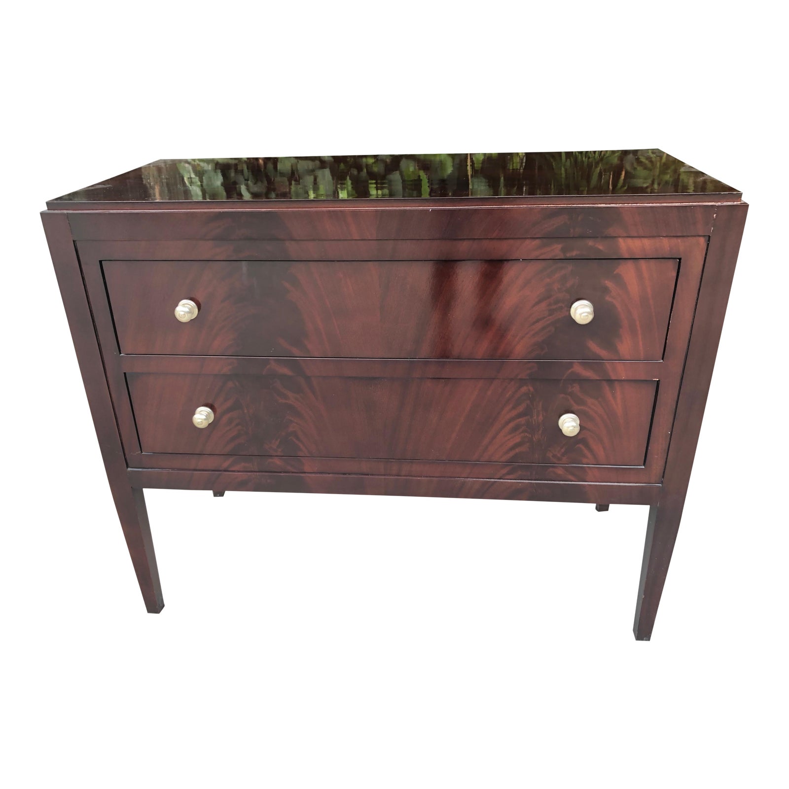 Thomas O'Brien for Hickory Chair Co. Mahogany Two Drawer Hall Chest