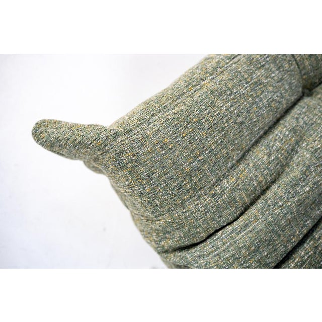 Togo Lounge Chair and Khaki Tweed Fabric by Michel Ducaroy for Ligne Roset, 1973, Set of 2 For Sale - Image 16 of 18