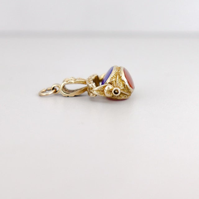 Victorian Style 10k Gold Triple Seal Watch Fob Charm For Sale - Image 12 of 18