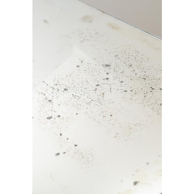 Vintage French Art Deco bar trolley, fully restored. This trolley-style unit, mounted on four wheels with a handle,...