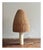 Vintage Cream Alabaster Table Lamp with Wicker Shade, 1960s For Sale - Image 9 of 9