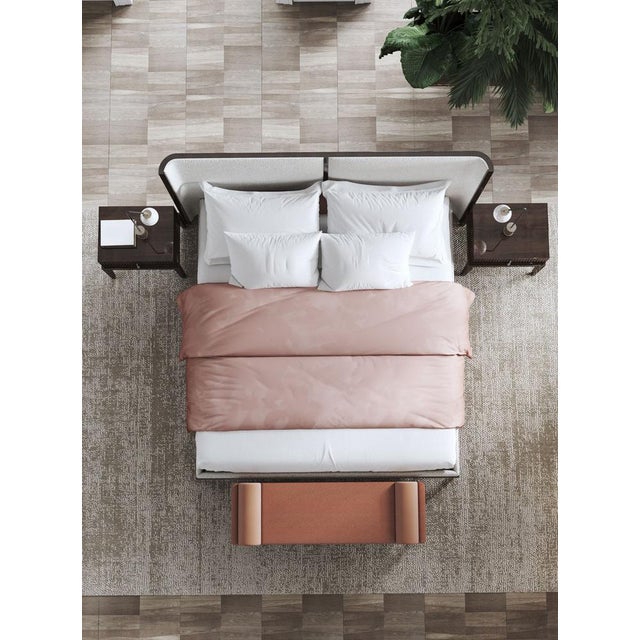 Wood Italian Bench in Green Velvet Fabric from Kabinet For Sale - Image 7 of 9