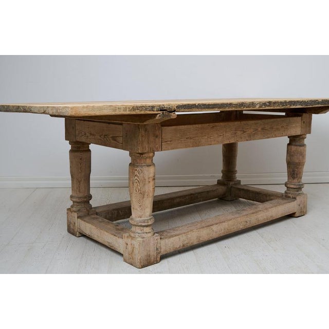 18th Century Large Baroque Farm Table, Northern Sweden, 1750 For Sale - Image 5 of 11