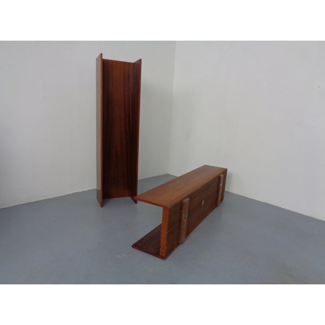 1960s Mid-Century Rosewood Shelf by Walter Wirz for Wilhelm Renz, Germany, 1960s For Sale - Image 5 of 17