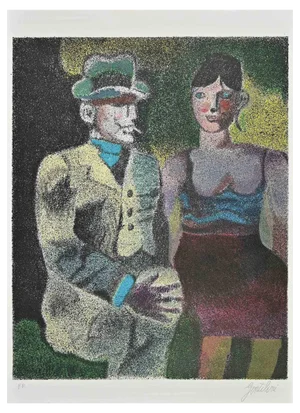 Franco Gentilini, Couple, 1970s, Lithograph