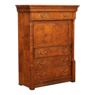 Henredon French Empire Style Burl Secretaire a Abattant For Sale