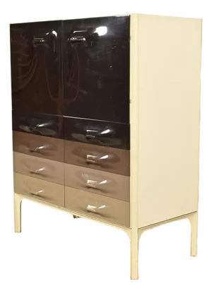 Raymond Loewy for Doubinsky Frères Mid-Century Modern Highboy Dresser, 1960s