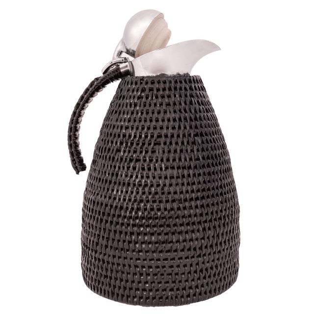 Boho Chic Artifacts Rattan 1.5 Liter Stainless Steel Thermos For Sale - Image 3 of 3