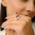 Red Sterling Silver Statement Ring With Pink & White Cubic Zirconia Vintage Glam Size 8 For Sale - Image 8 of 12