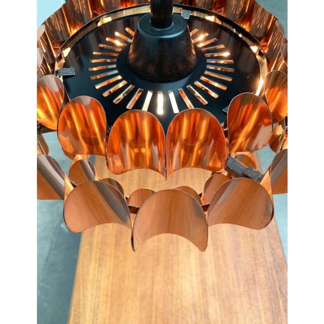 Mid-Century Modern Swiss Copper Type 810 Pendant Lamp by Hans Zender for Temde For Sale - Image 10 of 18