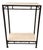 Custom Bronze Iron Console Table With Travertine Shelves For Sale