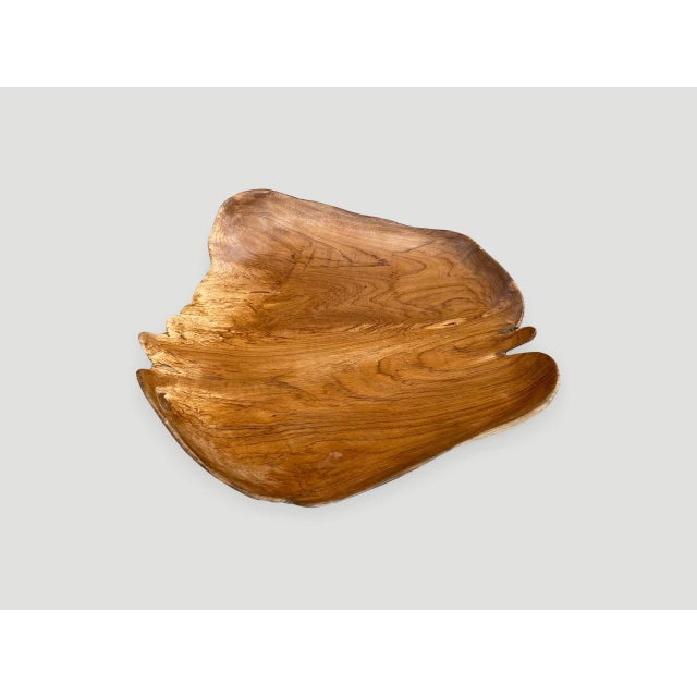 Andrianna Shamaris Minimalist Teak Wood Sculptural Bowl For Sale - Image 18 of 18