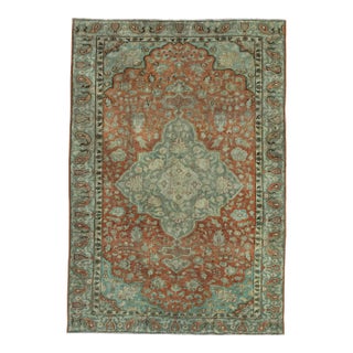 Turkish Vintage Rug 4' x 5'10" #20688 For Sale