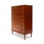 A masterful example of Danish Mid-Century Modern design, this 1960s teak tallboy dresser embodies the harmony of form,...