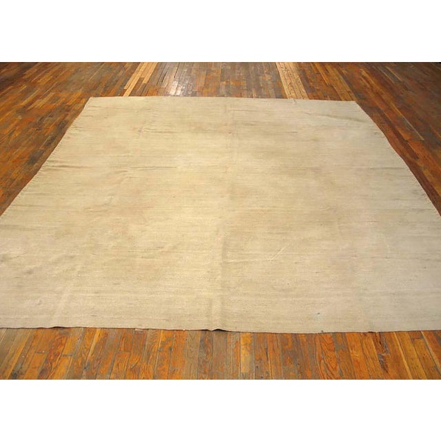 Antique Kilim - N.W. Persian Size: 8'9" x 10'10". Vintage Flat Woven Kilim Allover Hand Knotted Pile Rug, Circa Date:...