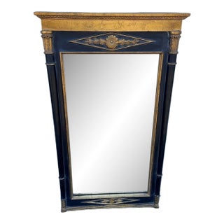 Large Vintage Neoclassical-Style Trumeau Wall Mirror For Sale