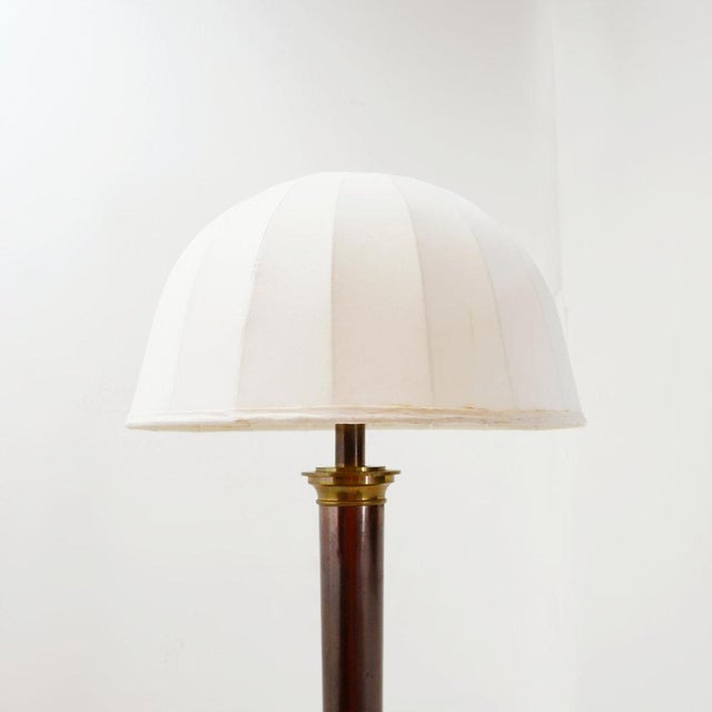 Hollywood Regency Bronzed Metal and Brass Tripod Floor Lamp, 1950s For Sale - Image 15 of 17