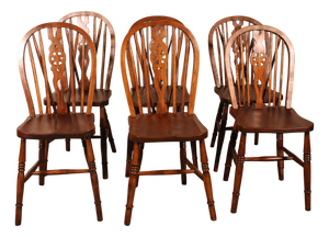Windsor Wheelback Chairs, 19th Century, Set of 6