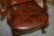 Vintage Eagle Armed Claw & Ball Feet Brown Leather Armchair For Sale - Image 5 of 18
