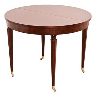 Kindel Furniture French Regency Louis XVI Cherry Wood Dining Table or Breakfast Table, Newly Refinished For Sale