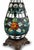Off-white Vintage Tiffany-Style Floral Stained-Glass Table Lamp With Illuminated Base For Sale - Image 8 of 8