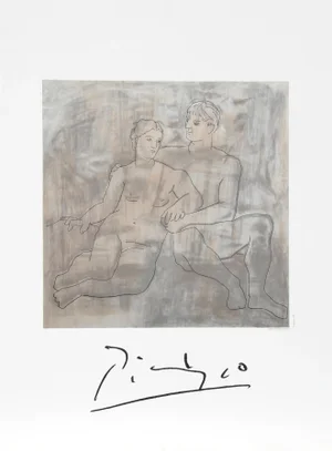 1980s "Le Entretien" Lithograph After Pablo Picasso