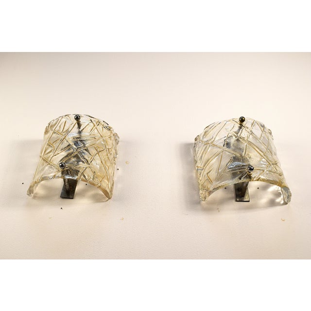 Murano Wall Lamps, 1970, Set of 2 For Sale - Image 6 of 17