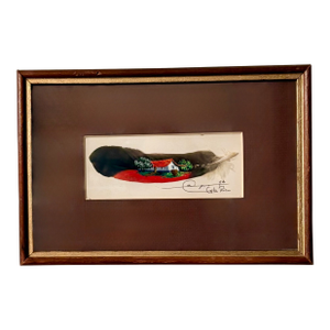 Late 20th Century Traditional Costa Rican Folk Art Painting, Signed by Artist