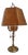 Bouillotte Table Lamp with Octagonal Hat in Printed Parchment, 1930s For Sale