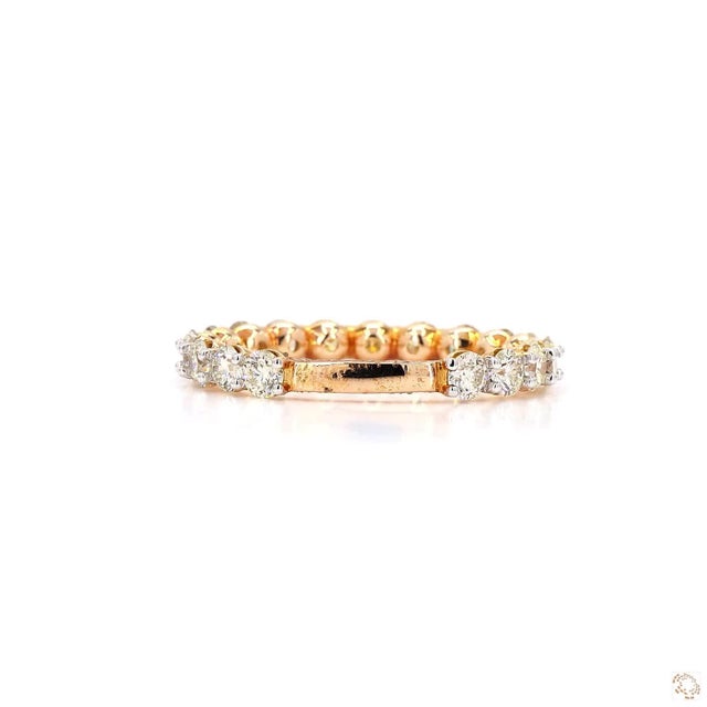 1.45 Carat Round Brilliant Cut Diamond Gold Ring, Size 6.5 For Sale In New York - Image 6 of 9