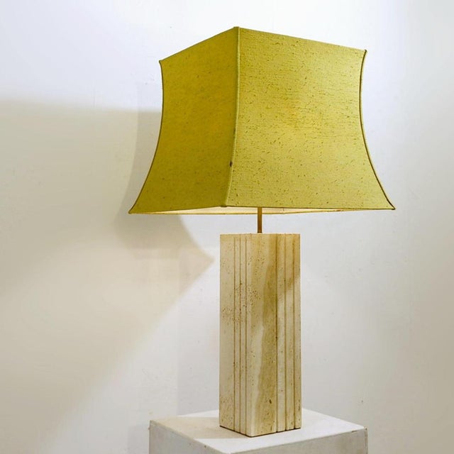 Large Travertine Table Lamp For Sale - Image 3 of 10
