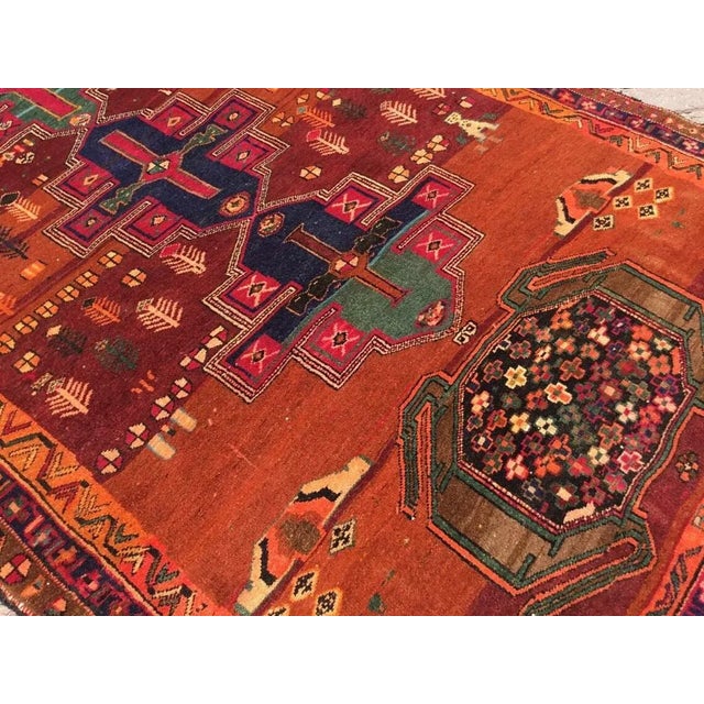 1960s Burnt Orange Vintage Turkish Wide Rug Runner - 56" X 124" For Sale - Image 5 of 10