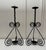Mid 20th Century Vintage Monumental Mid Century Abstract Modern Black Iron Candle Holders, a Pair For Sale - Image 5 of 12
