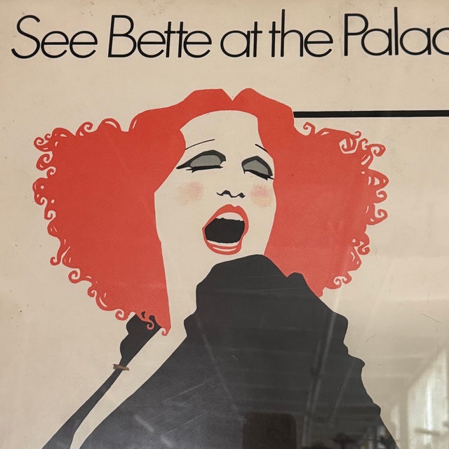 Portraiture Large Bette Midler Concert Poster by Richard Amsel, 1973 For Sale - Image 3 of 11