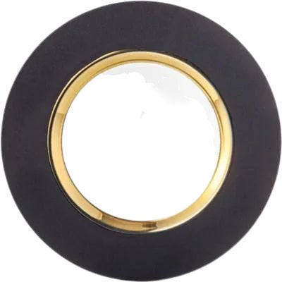 Nicolette Mayer Oro 24k Crystal Charger 13" Plate, Black For Sale