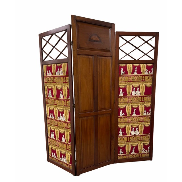 Fornasetti 19th C. Mahogany Inlaid Dressing Screen Chairish