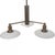 Poul Henningsen 100 Year anniversary chandelier with a frame of browned brass and white opal glass shades. The lamp is...