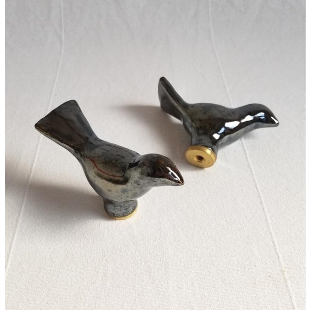 Handmade Ceramic Birds Lamp Finials a Pair Chairish