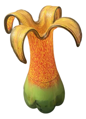 Stunning Art Vase by Art House, Kosta Boda Handblown by Swedish Artist, Ludvig Lofgren. Mid-Century Style. Vibrant!!