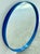 1980s Electric Blue Metal Framed Wall Mirror For Sale - Image 4 of 10