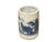 Chinese Distressed White Porcelain Blue Mountain Houses Graphic Holder Vase For Sale - Image 9 of 15