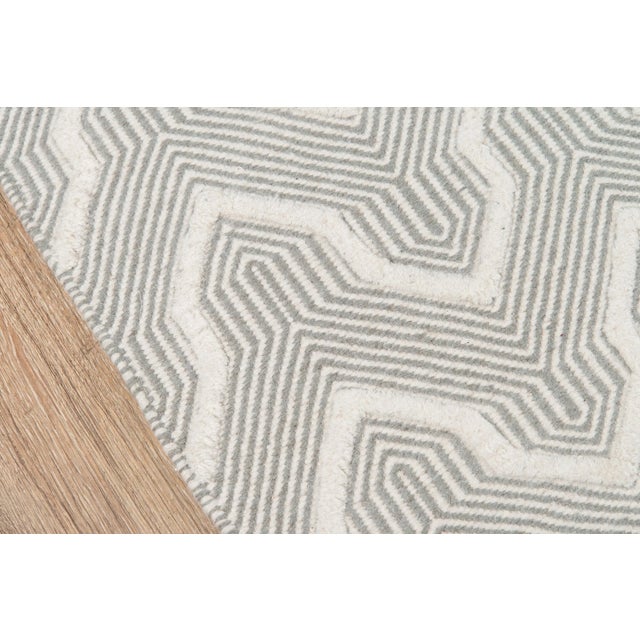Contemporary Erin Gates by Momeni Langdon Prince Grey Hand Woven Wool Area Rug 2' X 3' For Sale - Image 3 of 7